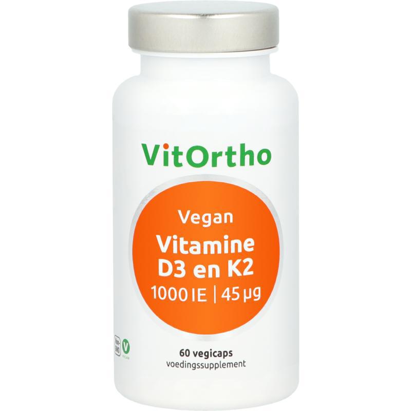 Vitamine D3 1000IE K2 45mcg vegan