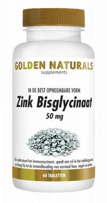 Golden Naturals Zink bisglycinaat 50mg