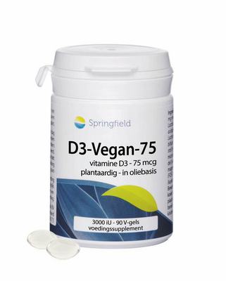 Springfield D3-Vegan-75 vitamine D3 75 mcg Springfield D3-Vegan-75 vitamine D3 75 mcg