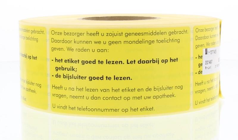 Sticker bezorgen/bijsluiter