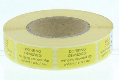 Spruyt Hillen Sticker dosering gewijzigd