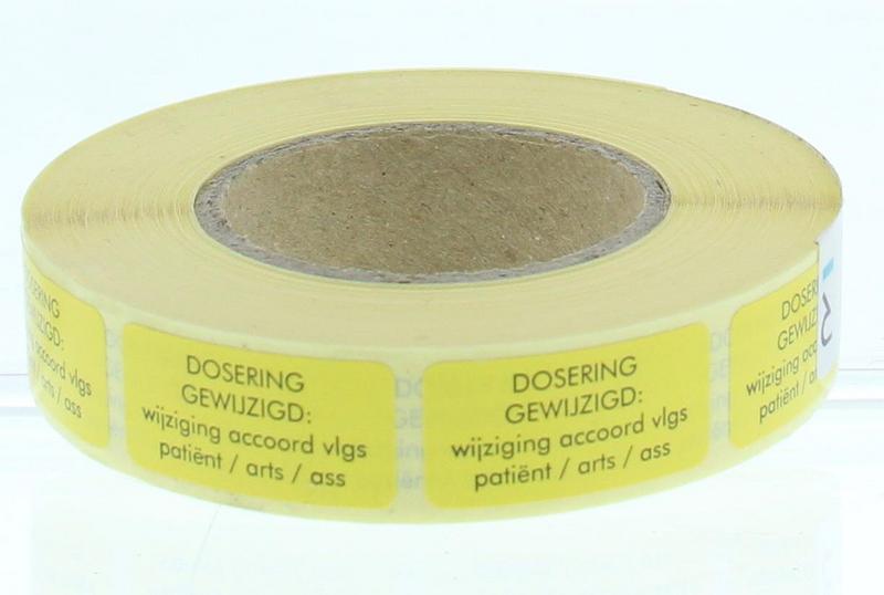 Sticker dosering gewijzigd