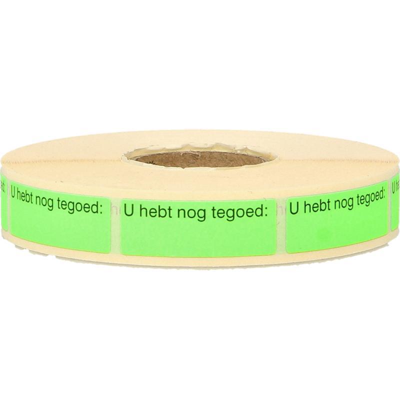 Etiket U hebt nog tegoed