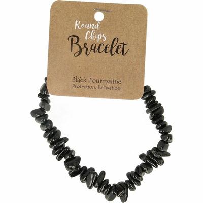 Steengoed Splitarmband toermalijn zwart