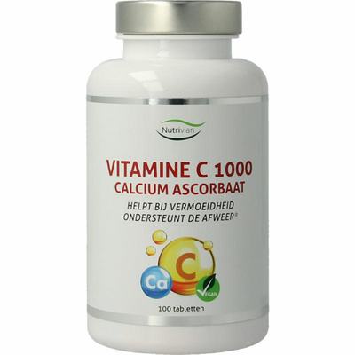 Nutrivian Vitamine C1000 mg calcium ascorbaat Nutrivian Vitamine C1000 mg calcium ascorbaat
