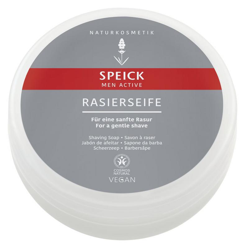 Men active scheerzeep stuk