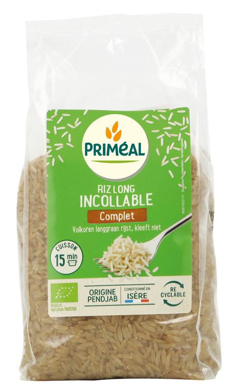 Volkoren langgraan rijst voorgekookt bio