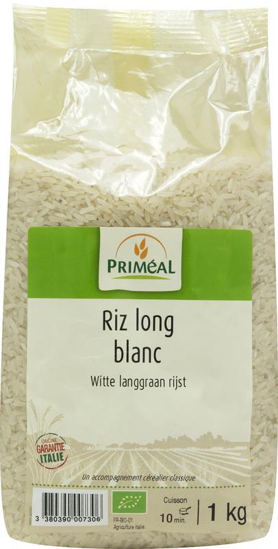 Witte langgraan rijst bio