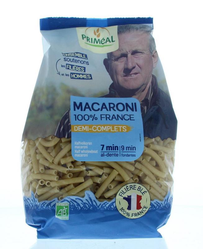Halfvolkoren macaroni bio