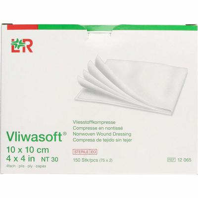 Vliwasoft Vlieskompres 10 x 10cm 4-laags 75 x 2 stuks