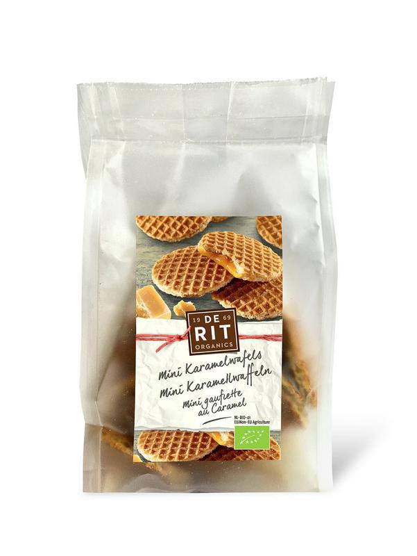 Mini karamel wafels bio