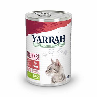 Yarrah Kattenvoer chunks met kip en rund bio