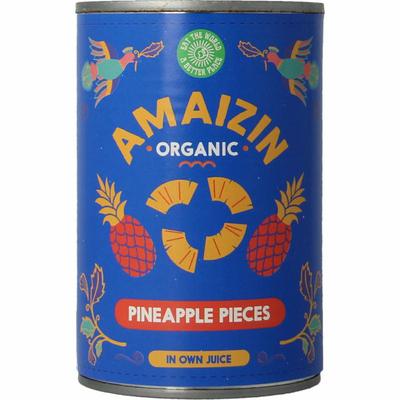 Amaizin Ananasstukjes op sap bio