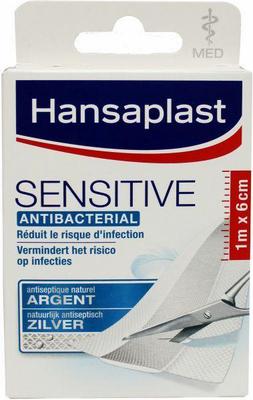 Hansaplast sensitiv zilv 1mx6cm- 1st
