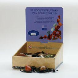 Steengoed kistje doorboorde hangerstenen 50st