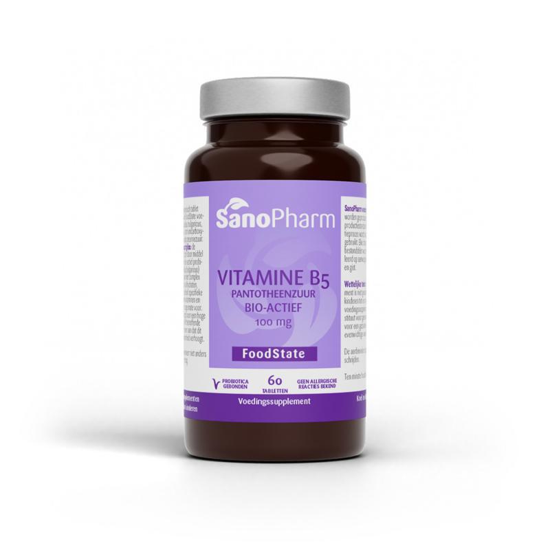 Vitamine B5 pantotheenzuur 100 mg