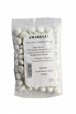 Amarelli Laurierdrop pepermunt wit zakje
