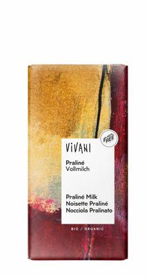 Vivani Chocolade melk praline nougat bio Vivani Chocolade melk praline nougat bio