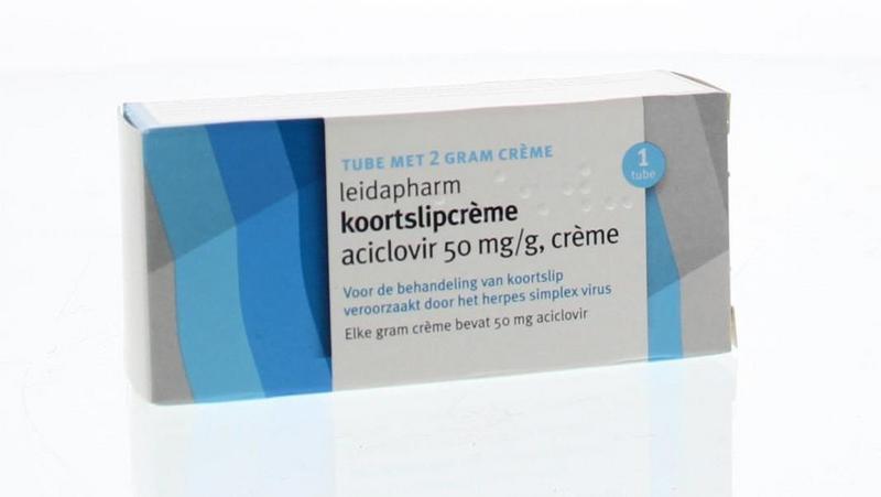 koortslipcreme aciclovir 2g