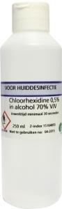 Chloorhex 0.5%/alcohol 70% kleurloos 250ml