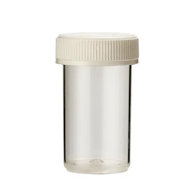 Tabletflacon 15 ml transparant met dop
