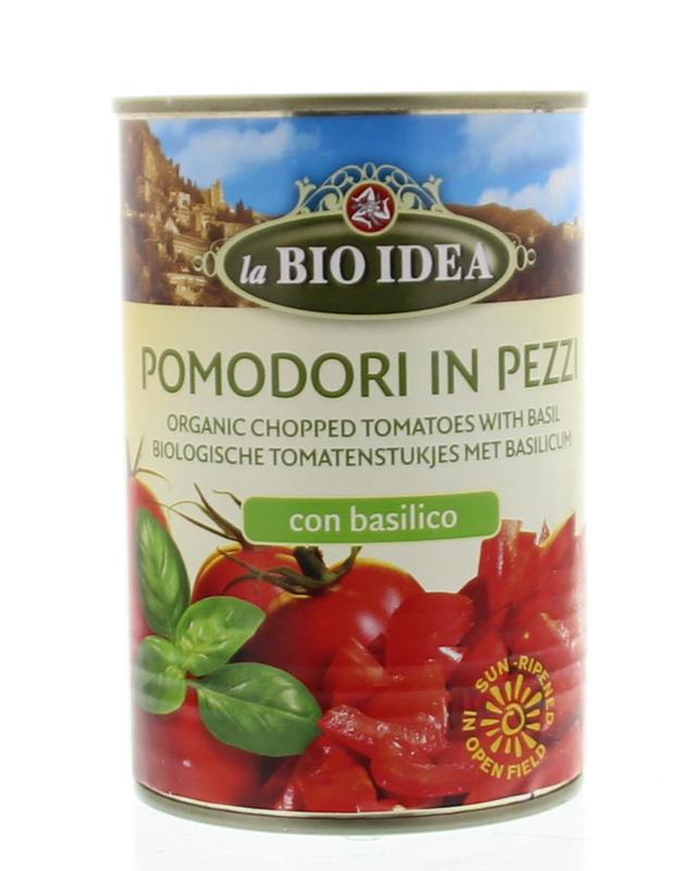 Tomatenstukjes basilicum bio