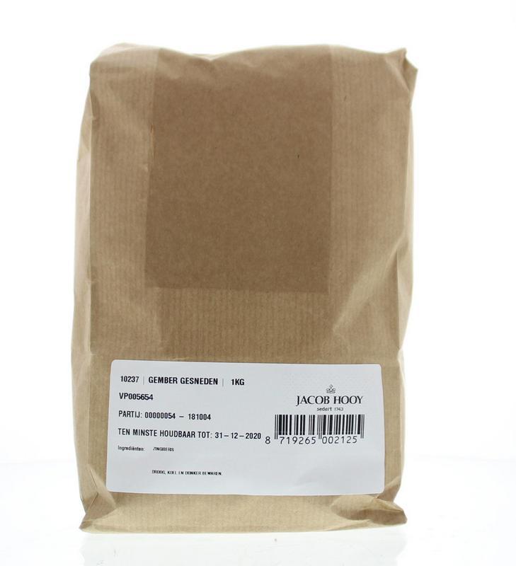 Gember geschild gesneden