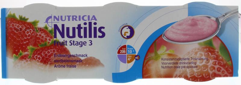 Nutilis fruit stage 3 aardbei 3x150 gram
