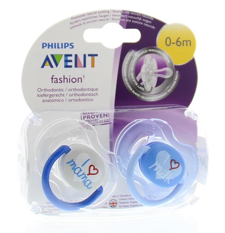 Fopspeen fashion tekst 0-6 maanden