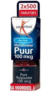 Lucovitaal Melatonine duo 0.1mg 2 x 500 tabletten Lucovitaal Melatonine duo 0.1mg 2 x 500 tabletten