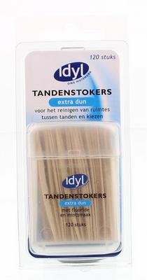 Idyl Tandenstokers extra dun met fluoride en mintsmaak