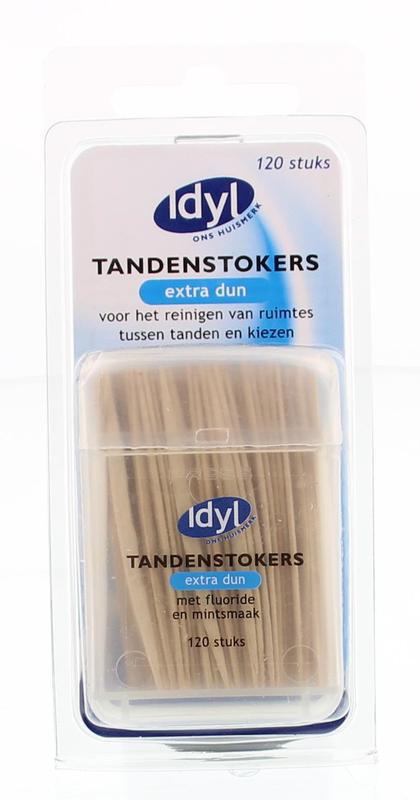 Tandenstokers extra dun met fluoride en mintsmaak