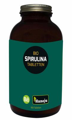 Hanoju Spirulina 400mg glas flacon bio