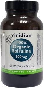 VIRIDIAN organic spirulina 500 mg tablets 120 tabl