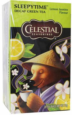 Celestial Season Sleepytime decaf green tea lemon jasmine