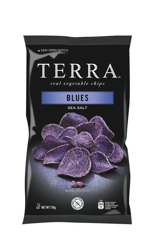 Blues blauwe aardappelchips