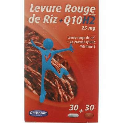 Orthonat Levure rode rijst & ortho Q10H2 25 mg 2 x 30 caps