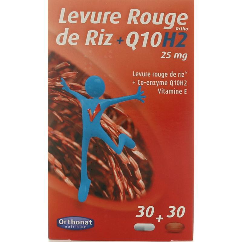 Levure rode rijst & ortho Q10H2 25 mg 2 x 30 caps