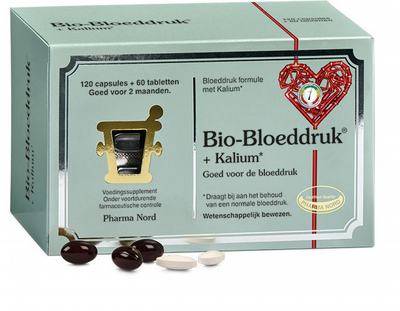 Pharma Nord Bio bloeddruk & kalium 120 caps + 60 tabletten Pharma Nord Bio bloeddruk & kalium 120 caps + 60 tabletten