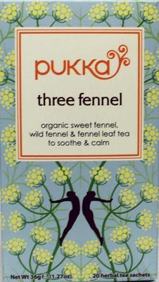 Pukka thee three fennel usda - 20zk