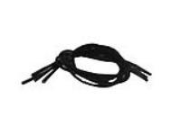 Schoenveters elastisch zwart 60cm