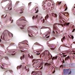 Merkloos kr swarovski 4mm light ameth 100st