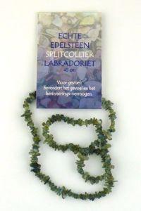 splitcollier 45cm labradoriet 1kaart