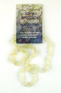 splitcollier 45cm maansteen 1kaart