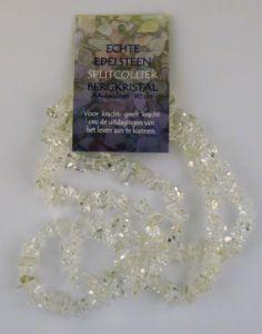 Merkloos splitcoll 90cm bergkristal aa 1kaart