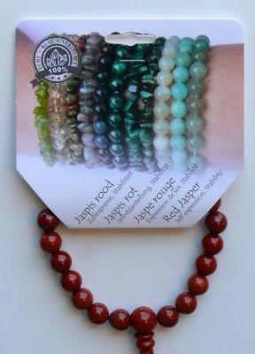 Steengoed Powerbead armband jaspis rood