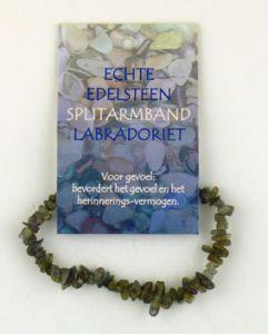 Merkloos splitkralen armblabradoriet 1kaart