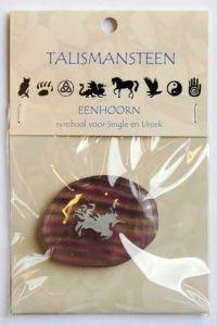 Merkloos talismansteen eenhoorn 1kaart