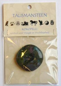 Merkloos talismansteen kokopelli 1kaart