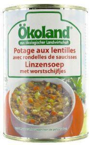 okoland linzensoep met worst 400ml